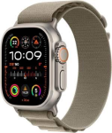 Apple Watch Ultra 2 - 49 mm - titanio - smartwatch con Alpine Loop - tessile - oliva - dimensione della fascia: M - 64 GB - Wi-Fi, LTE, UWB, Bluetooth - 4G - 61.4 g